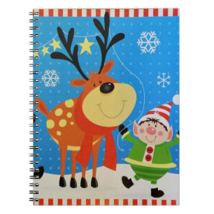 Caderno Espiral Elfos e Rena
