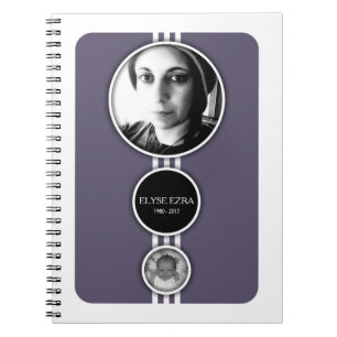 Caderno Espiral elipsa cartões memoriais roxos