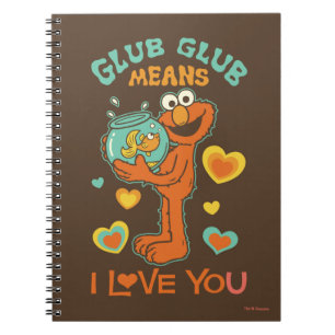 Caderno Espiral Elmo Segurando seu Pet Goldfish