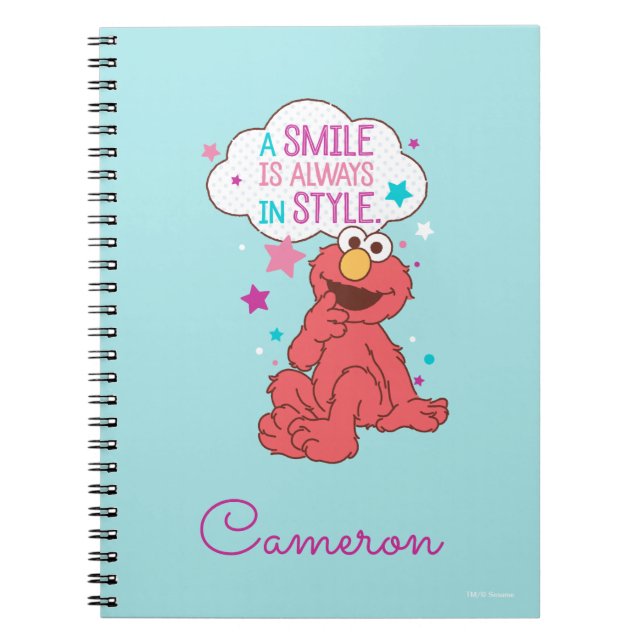 Caderno Espiral Elmo | Sorriso sempre em estilo (Frente)