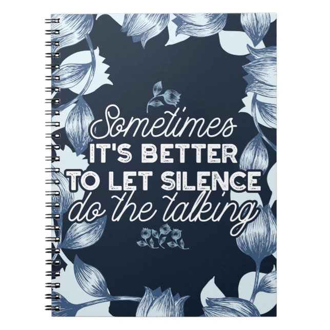 Caderno Espiral Eloquent Silence Cote Art para o Decor Sereno (Frente)