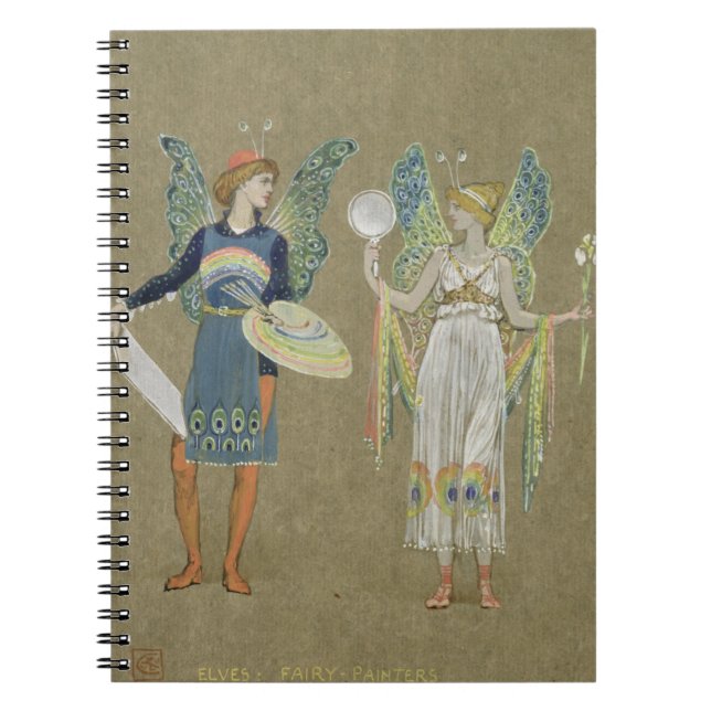 Caderno Espiral Elves e Fairy Painters, do "Snowman" 1899 (Frente)