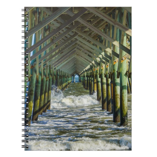 Caderno Espiral Em Folly Beach Pier (Frente)