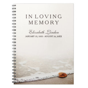 Caderno Espiral Em praia fúnebre Loving do Guestbook da memóri