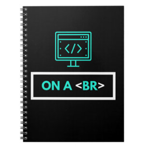 Caderno Espiral Em uma pausa (Piada do programador) Bebida de caf