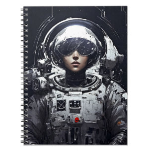 Caderno Espiral Embarque em uma jornada astral: Astronauta feminin