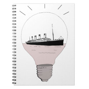 Caderno Espiral Embarque em uma lâmpada