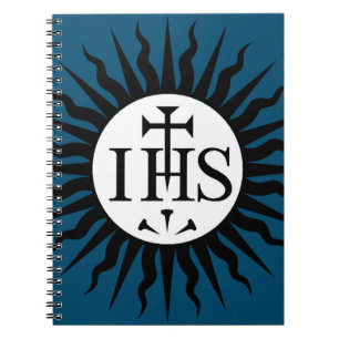 Caderno Espiral Emblema da Companhia de Jesus Monograma