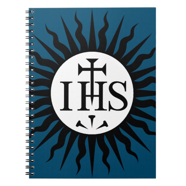 Caderno Espiral Emblema da Companhia de Jesus Monograma (Frente)