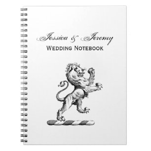 Caderno Espiral Emblema de Elmo com Leão Heráldico em Pé