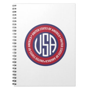 Caderno Espiral emblema dos EUA