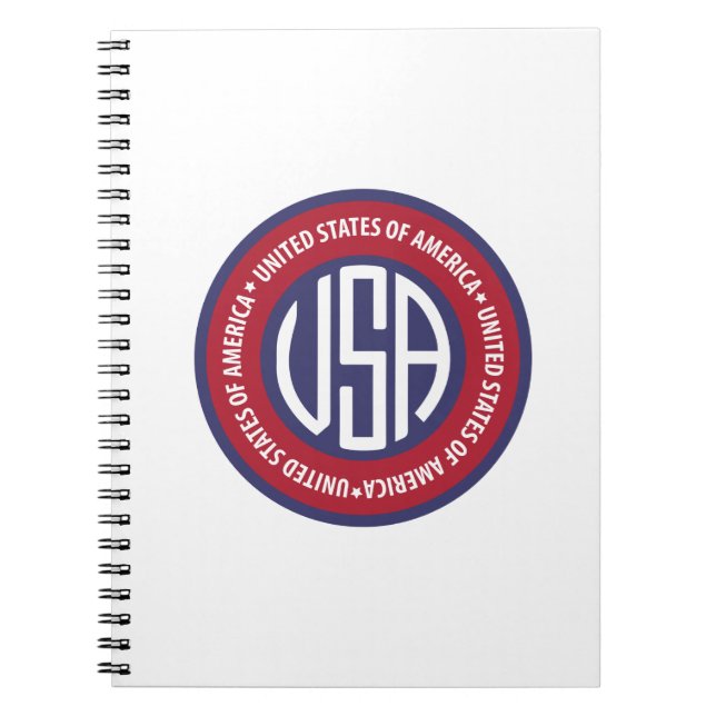 Caderno Espiral emblema dos EUA (Frente)