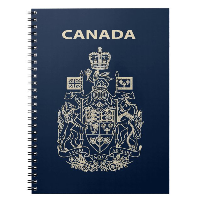 Caderno Espiral emblema nacional do Canadá (Frente)