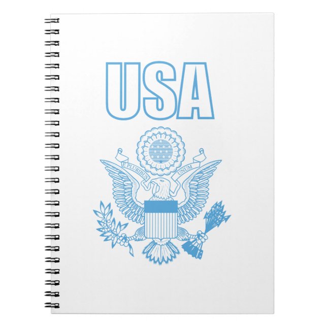 Caderno Espiral emblema nacional dos EUA (Frente)