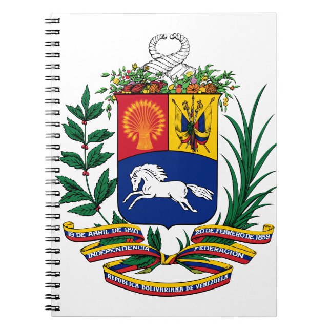 Caderno Espiral emblema venezuela (Frente)