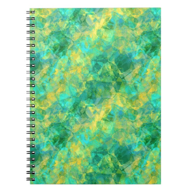 Caderno Espiral Emerald Green Crumpled Texture (Frente)