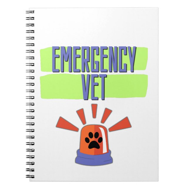 Caderno Espiral Emergency Vet – Veterinary Emergency Design (Frente)