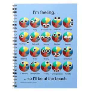 Caderno Espiral Emoções de Bola de Praia