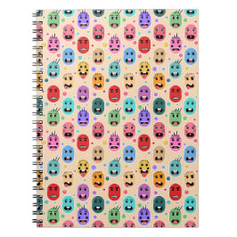 Caderno Espiral Emoções Rostos Coloridos