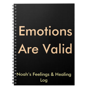 Caderno Espiral Emoções são Diário de saúde mental personalizado v