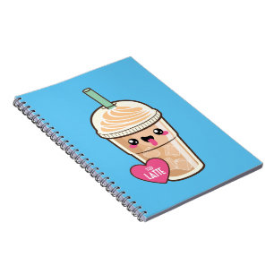 Caderno Espiral Emoji congelou Latte