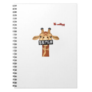 Caderno Espiral emoji insultando a cara de girafa zangada