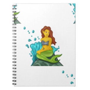 Caderno Espiral emoji mermaid