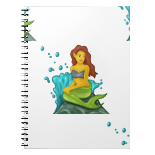 Caderno Espiral emoji mermaid (Frente)