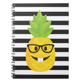 Caderno Espiral emoji nerd pineapple