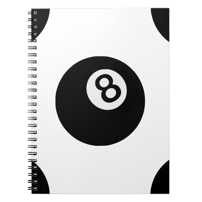 Caderno Espiral emoji oito bolas (Frente)