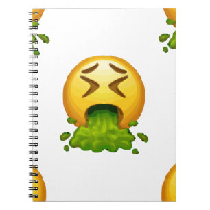 Caderno Espiral emoji vomitando