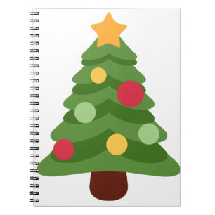 Caderno Espiral emojis de árvore de natal