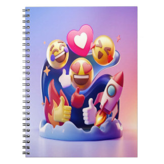 Caderno Espiral Emojis Lançou Uma Aventura Divertida E Colorida
