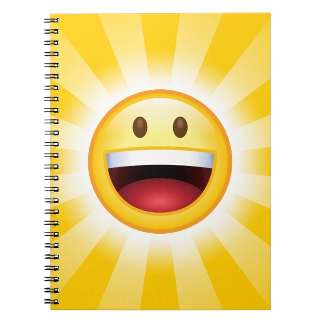 Caderno Espiral Emoticon feliz da cara (Frente)
