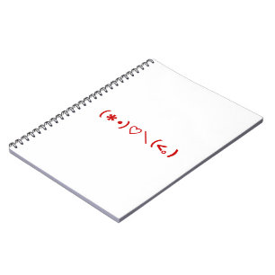 Caderno Espiral Emoticons feliz dia de os namorados / Japonês