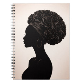 Caderno Espiral Empowered Black Woman Silhouette Journal