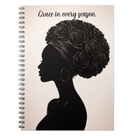 Caderno Espiral Empowered Black Woman Silhouette Notebook