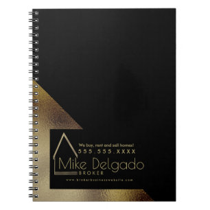 Caderno Espiral Empresa inicial do Elegant Property Manager Broker