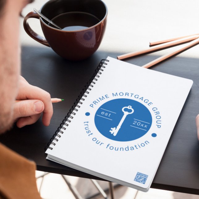 Caderno Espiral Empresa moderna de hipotecas personalizadas adicio (Criador carregado)