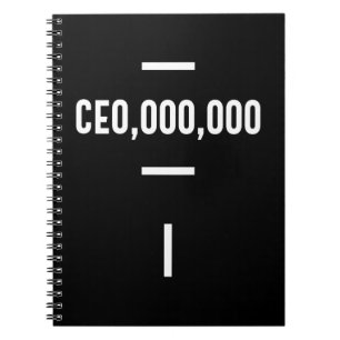 Caderno Espiral Empresário - CEO,000,000 Camiseta Negócios Diverti