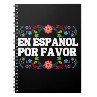 Caderno Espiral En Español Por Favor , Professora Espanhola Gift M
