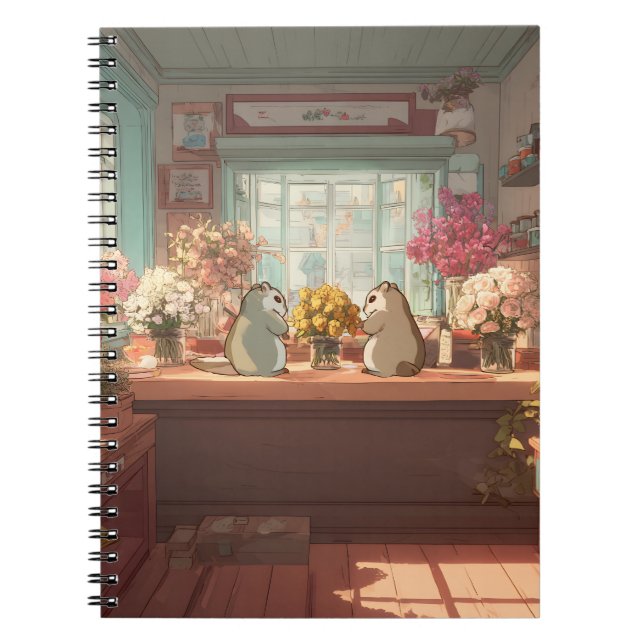 Caderno Espiral Encantadores de esfregões em Arte Compre de Flor C (Frente)