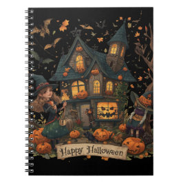Caderno Espiral Enchanted Haunted House Halloween