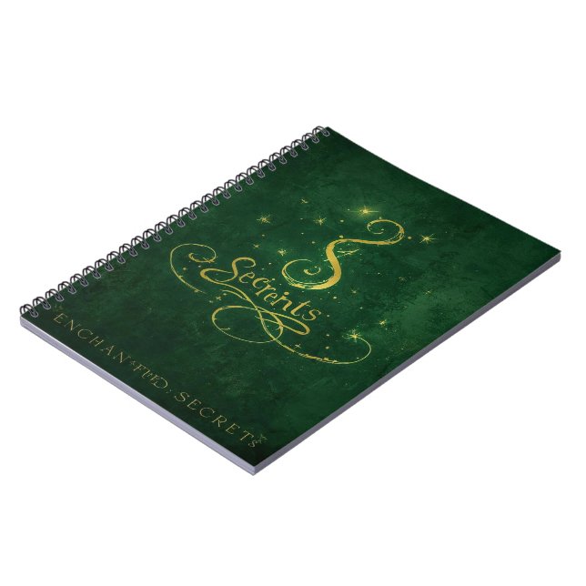 Caderno Espiral Enchanted Secrets – Golden Sigil (Left Side)
