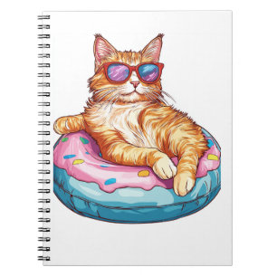 Caderno Espiral Enchimento de Víblias de Verão de Cat - Gatinho En