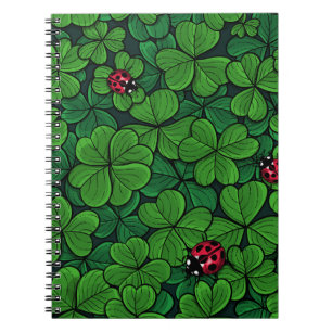 Caderno Espiral Encontre o trevo sortudo