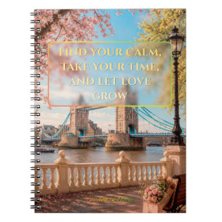 Caderno Espiral Encontre Sua Calma Deixe o Amor Crescer Diário de