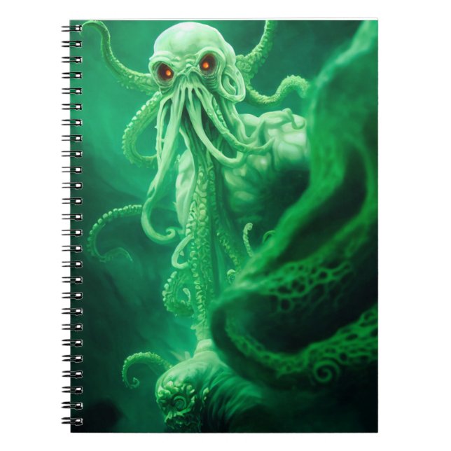 Caderno Espiral Encontro subaquático com Cthulhu (Frente)