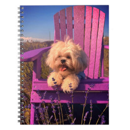 Caderno Espiral Energetic Toy Shih Tzu Puppy, Happy Dog Relaxing