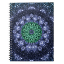 Energia Cristalina Azul Esmeralda Arte Fractal